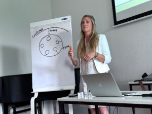 Katharina Scharnreiter bei ihrem Vortrag zur Generation Z